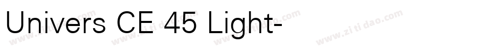 Univers CE 45 Light字体转换